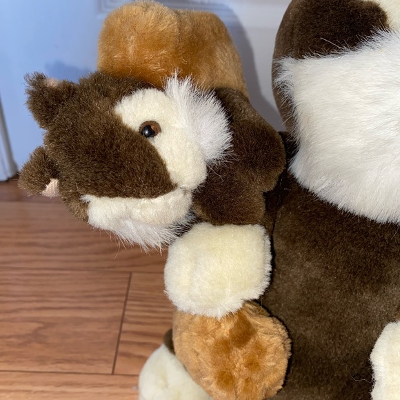 Squirrel Chipmunk Plush Stuffed Animal Baby Pine Cone Vintage TonyToy 12" - Picture 7 of 9